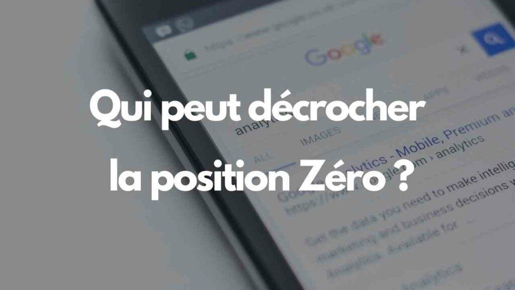 Qui peut decrocher la position 0
