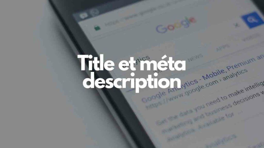 Title et meta description